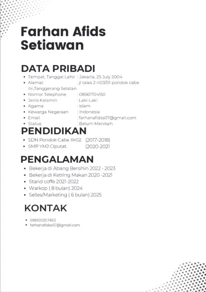 MENCARI PEKERJAAN