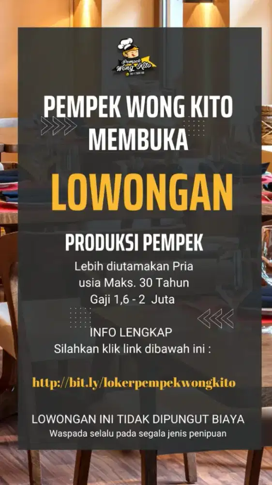 Penjaga Kedai dan Bagian Produksi Pempek Palembang