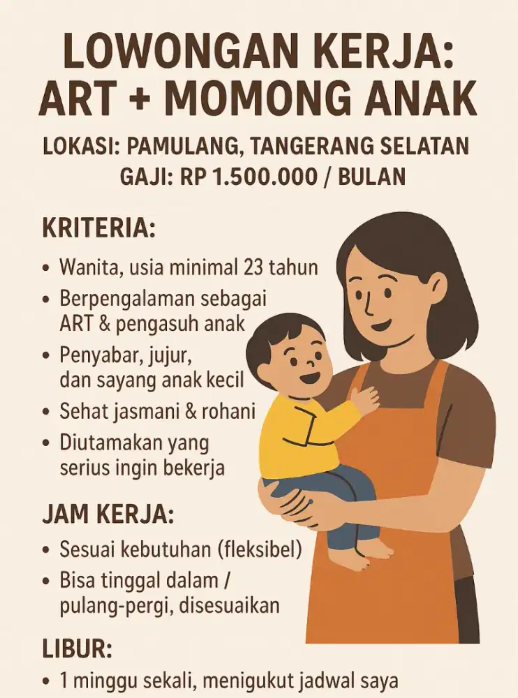 Lowongan Momong anak