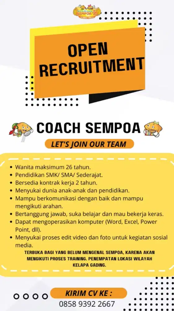 Lowongan Coach Sempoa SIP