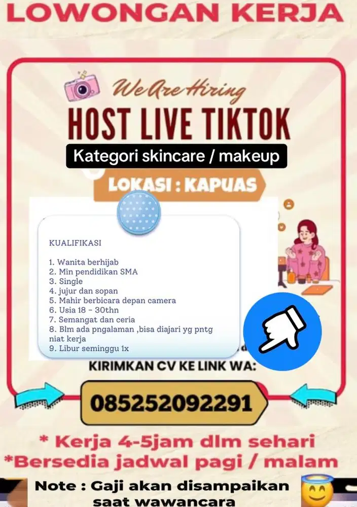 Loker Host live tiktok
