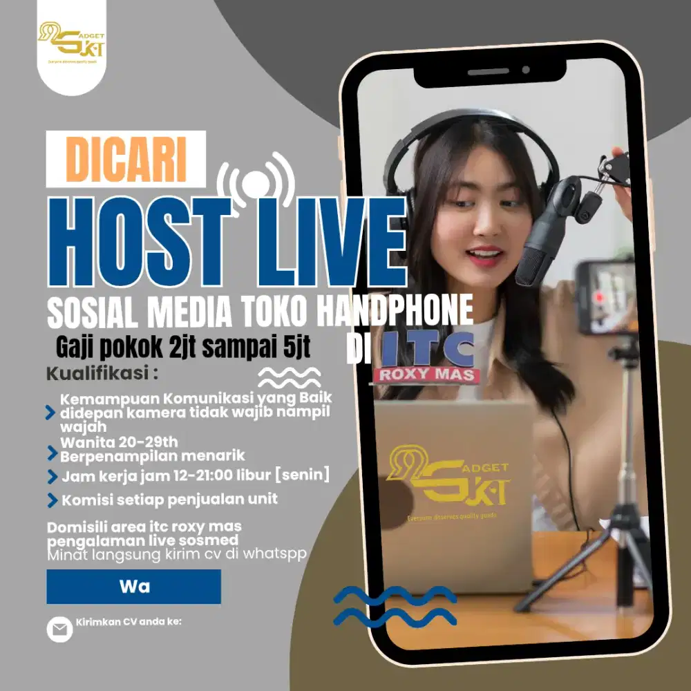 Lowongan pekerjaan live sosmed