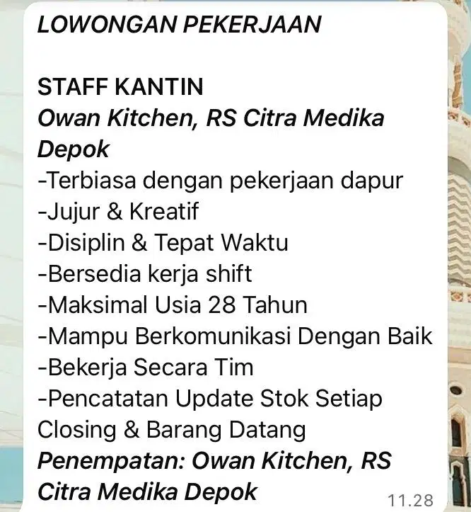 staf kantin rs depok