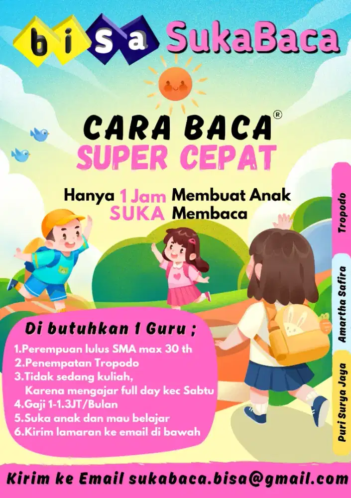 Guru Bimbel Anak di Tropodo