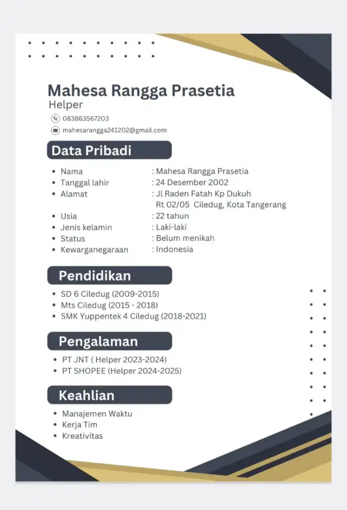 Cari kerjaan apa saja
