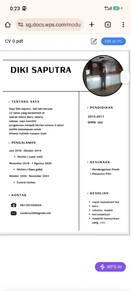 Mencari pekerjaan