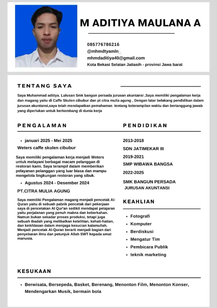Butuh lowongan kerja