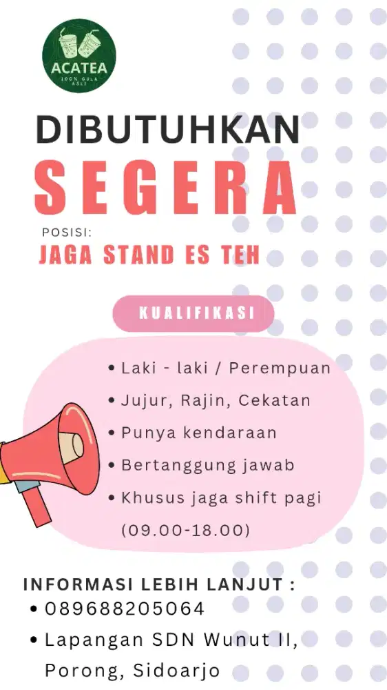 Penjaga stand es teh