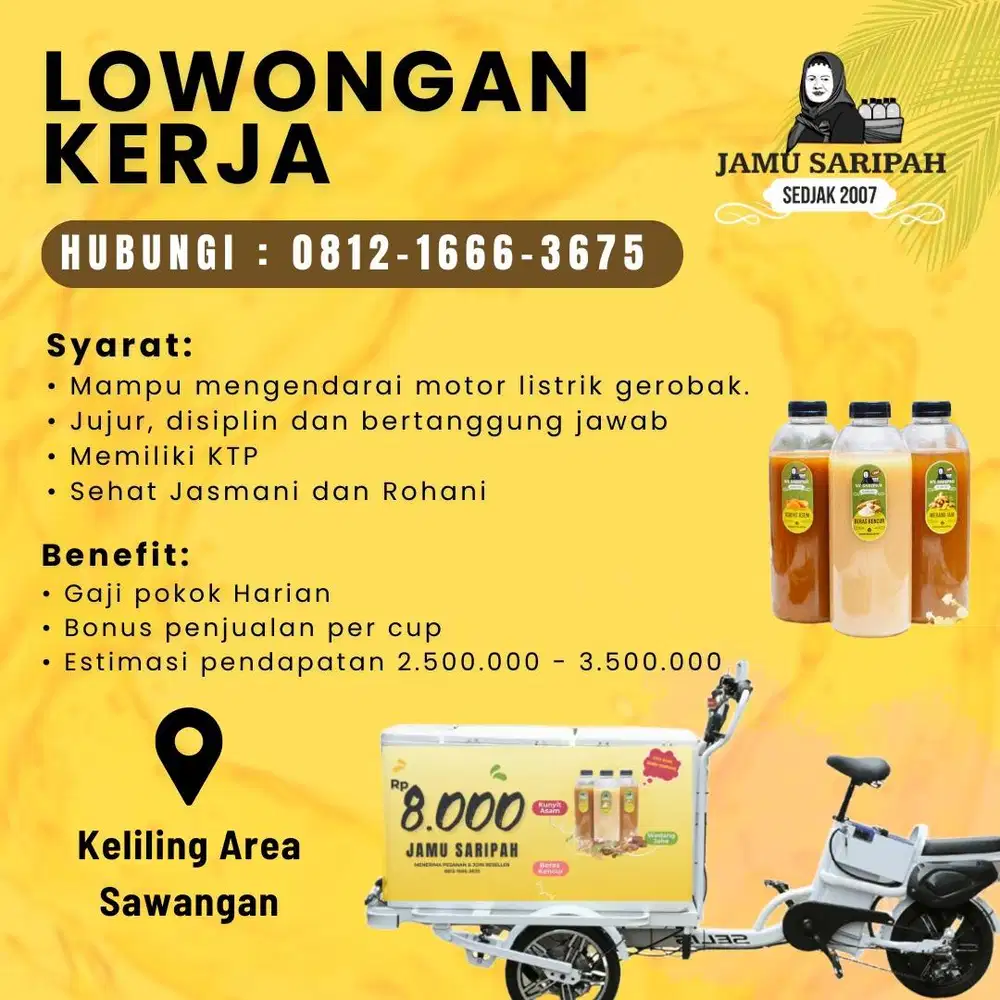 Lowongan Terbatas hanya untuk 3 orang