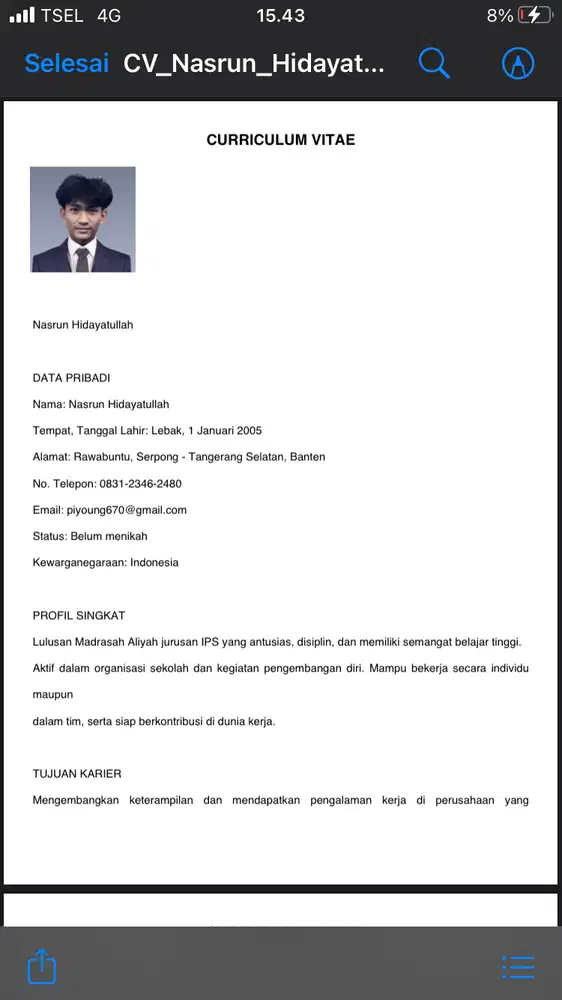 info lokernya pak/bu