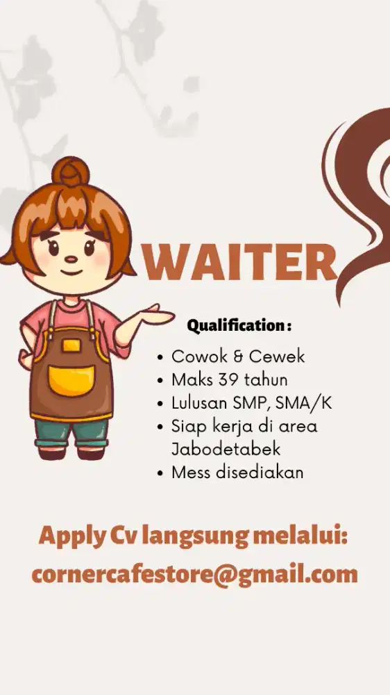 Membutuhkan segera pegawai outlet