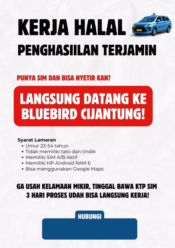 DIBUTUHKAN 50 DRIVER
