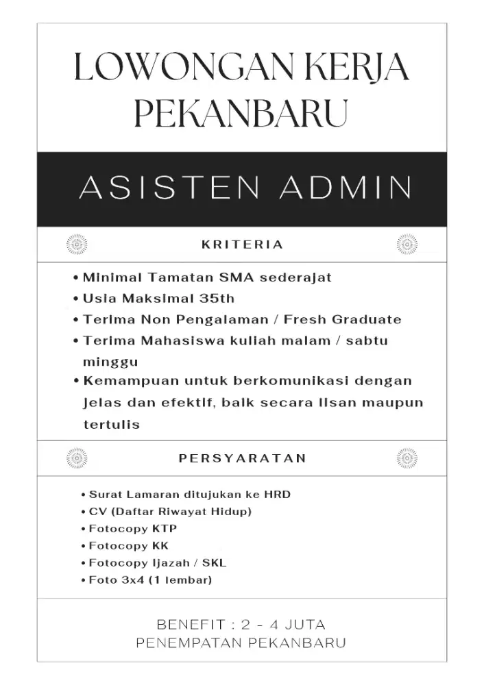 LOWONGAN KERJA PKU