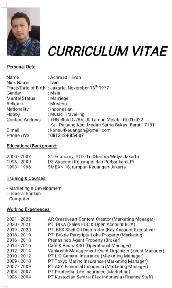 Mencari pekerjaan sales marketing bisnisdevelopment manager supervisor
