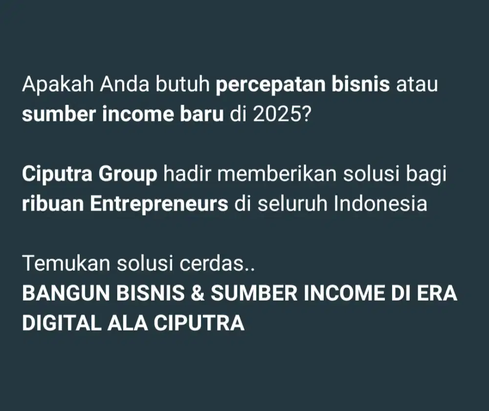 Dicari Enterpreneur/UMKM yg siap Sukses