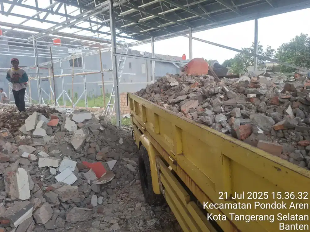 Jasa pengurugan puing pondasi
