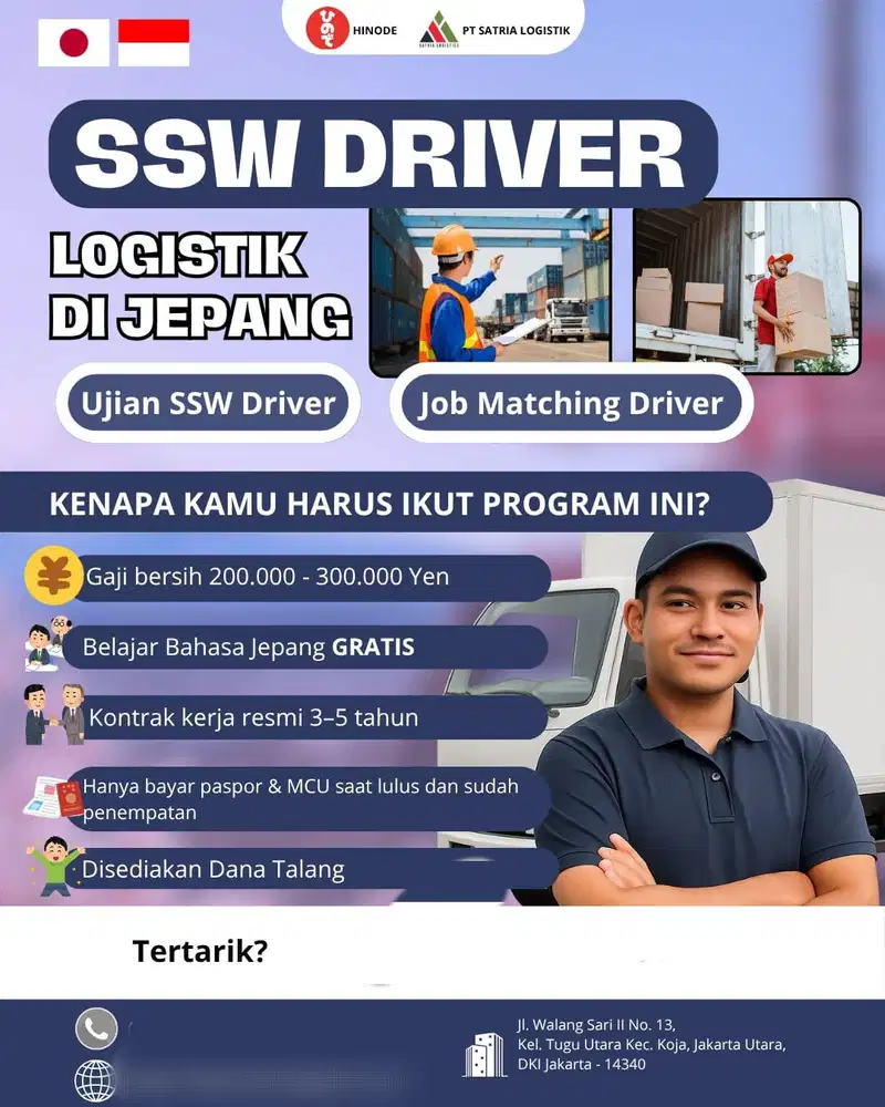 Driver Mobil Box - Penempatan di Jepang