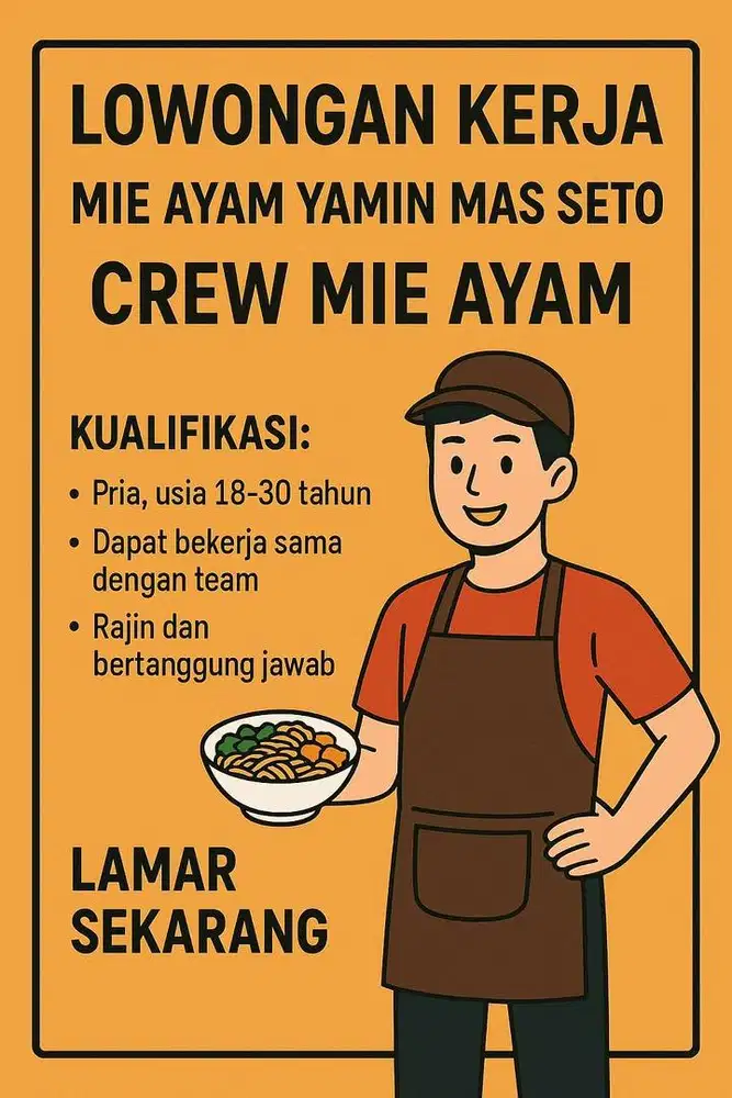 Loker buat crew mie ayam