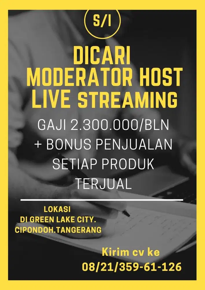 DI BUTUHKAN MODERATOR HOST LIVE STREAMING