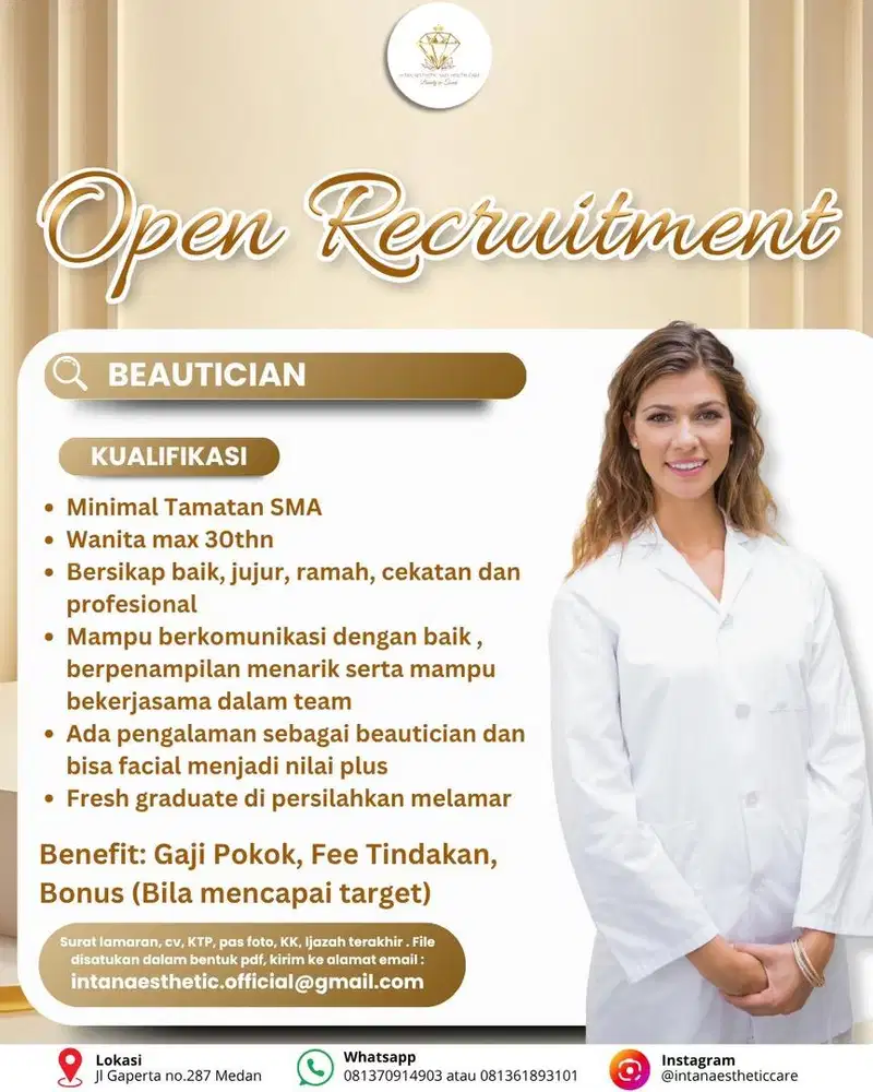 lowongan beautician