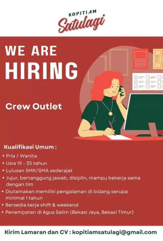 Lowongan Pekerjaan Crew Outlet