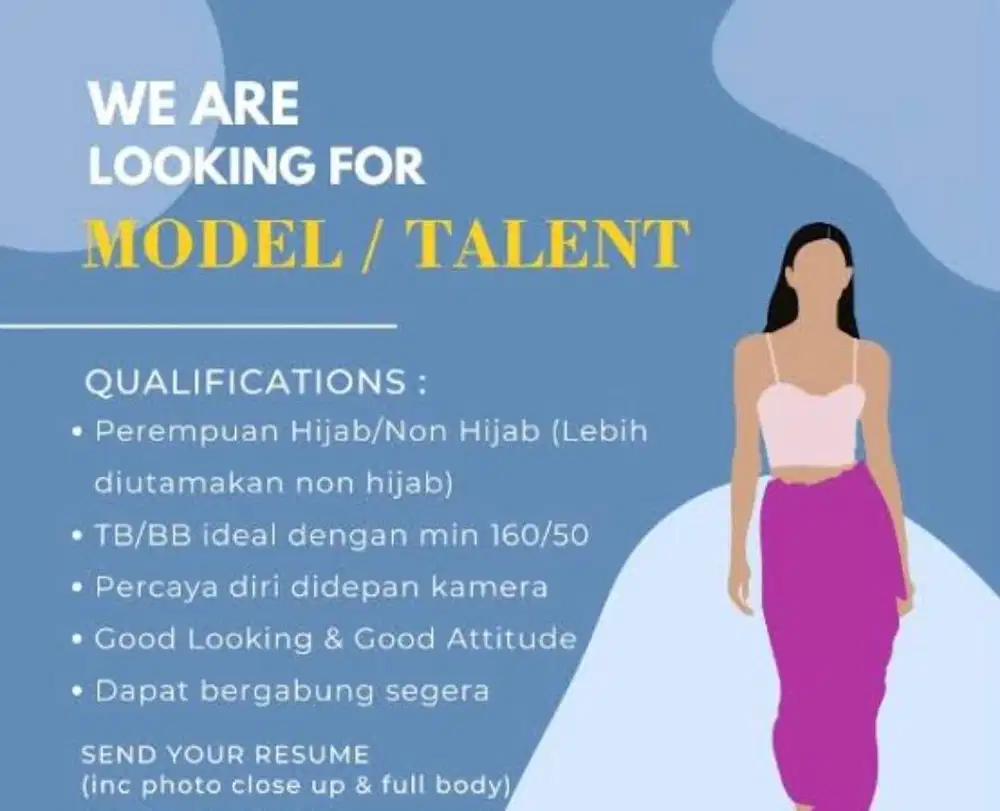 Photoshoot catalogue models