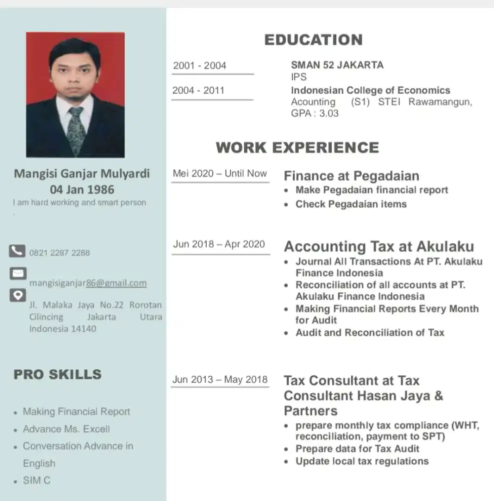 Mencari Pekerjaan admin pajak dan accounting