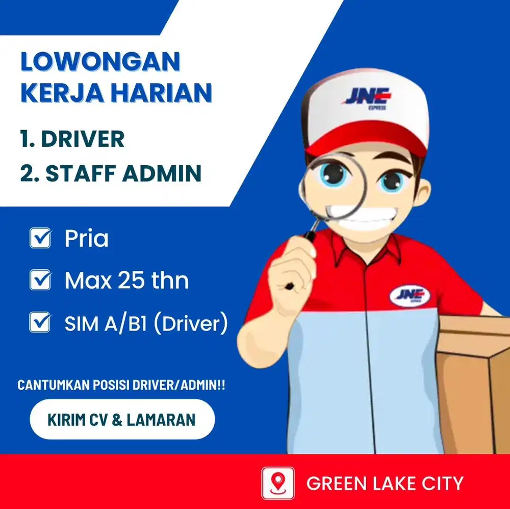 LOWONGAN KERJA HARIAN DRIVER DAN STAFF ADMIN