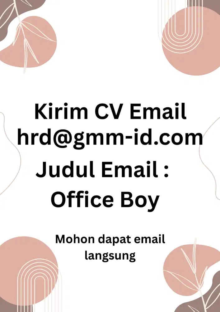 Dibutuhkan Office Boy