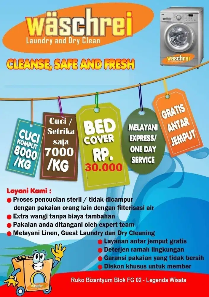 Lowongan Kerja Karyawan Laundry & Dry Clean
