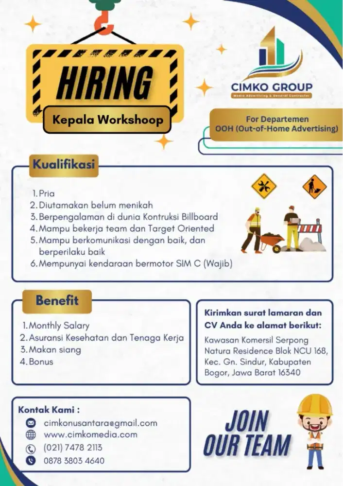 Loker Kepala Workshop