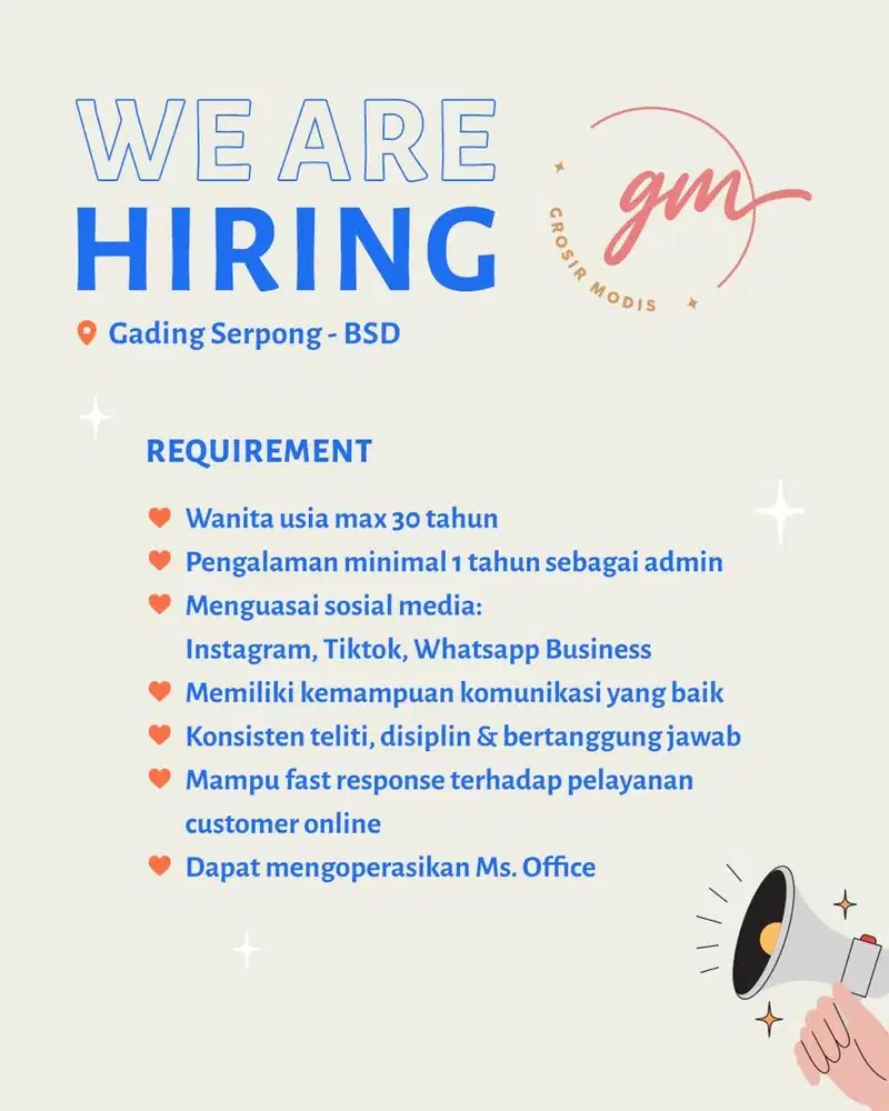 Admin Social Media - Grosir Modis Indonesia