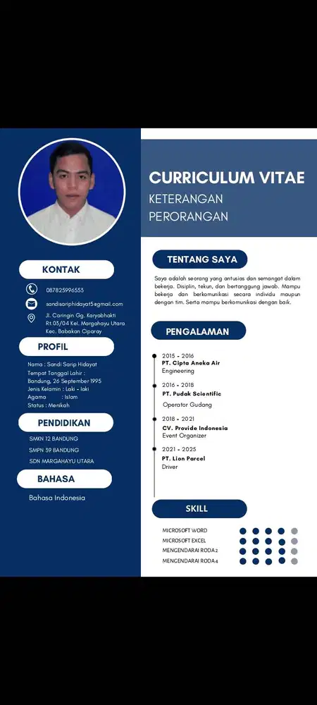 Mencari kerja supir pribadi / supir perusahaan