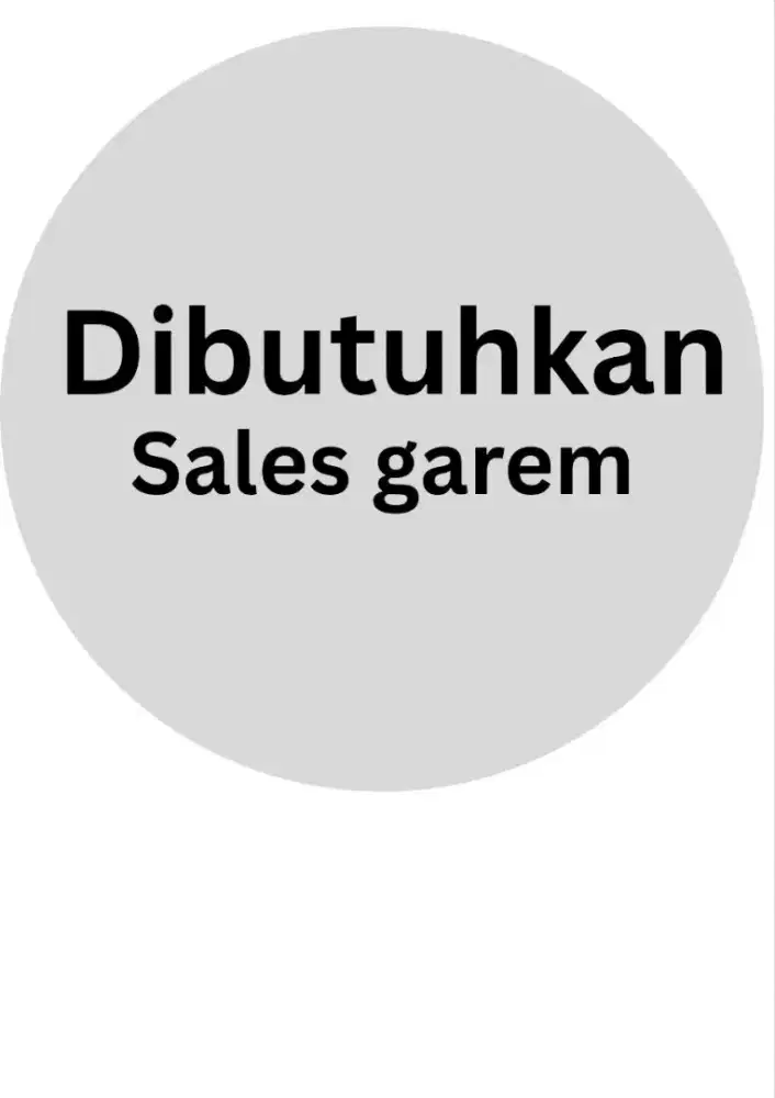 Dicari sales motor untuk produk garam, kecap, kerupuk