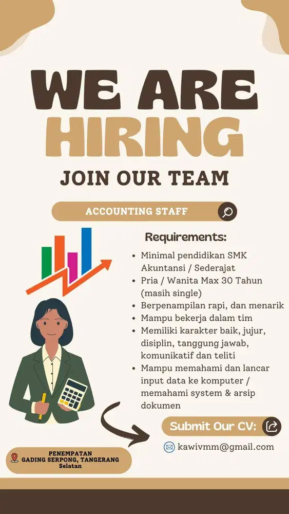 We Are Hiring   Accounting Staff