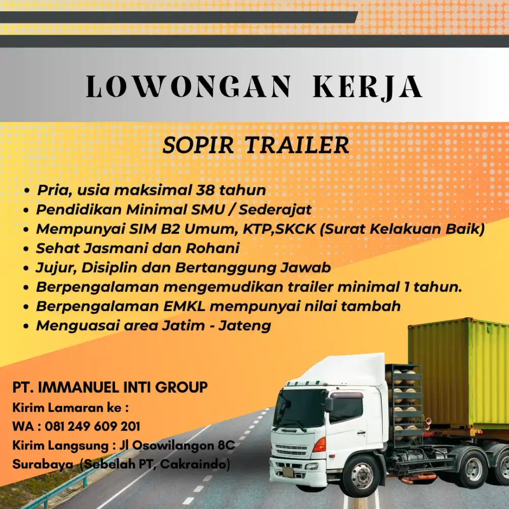 Sopir Truck Trailer