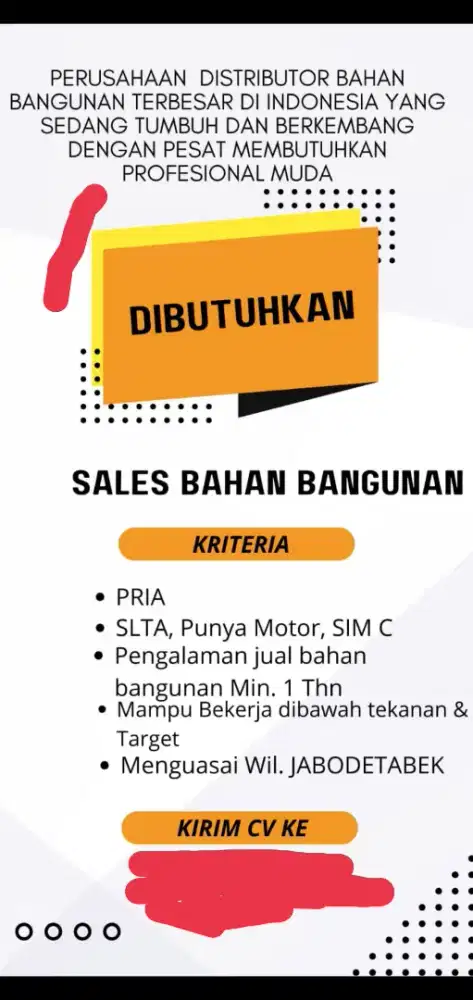 Sales Bahan Bangunan