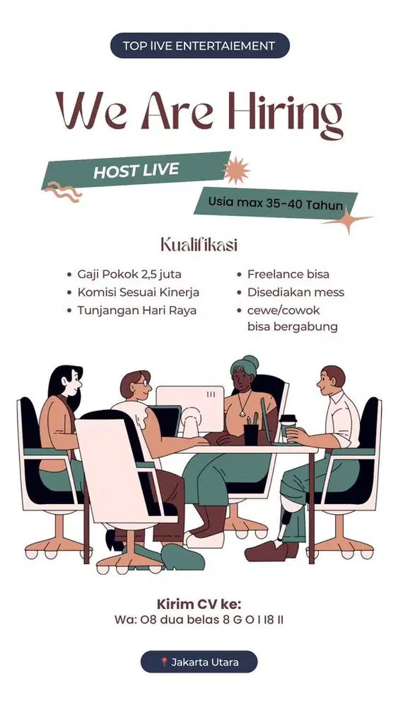 Dibutuhkan host live WFO/WFH