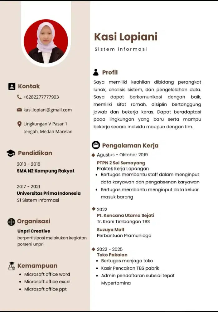 Saya sedang mencari pekerjaan
