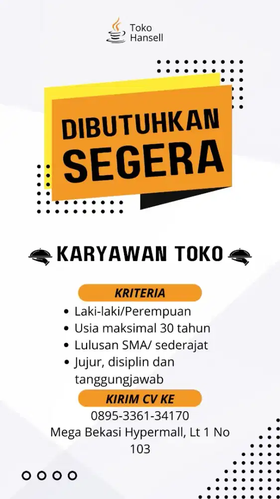 Karyawan toko aksesoris