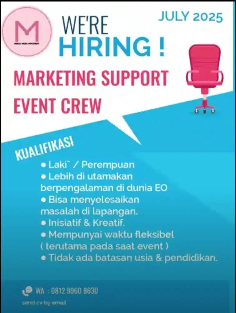 Butuh crew event freelance