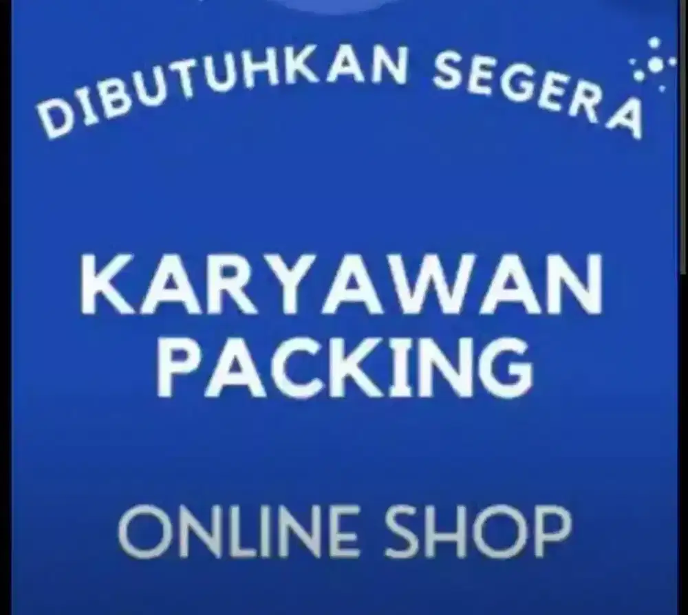 Pekerja packing online shop pembantu rumah tangga admin OL Shop Bekasi
