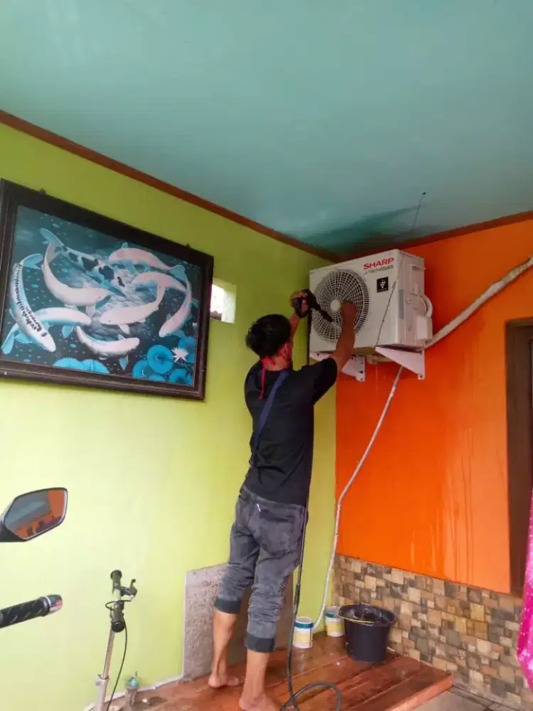 servis ac + freon, bongkar pasang ac, mesin cuci, kulkas, dllnya
