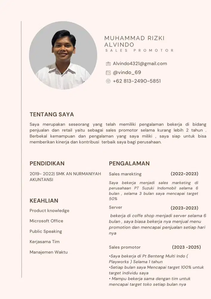 Saya siap bekerja
