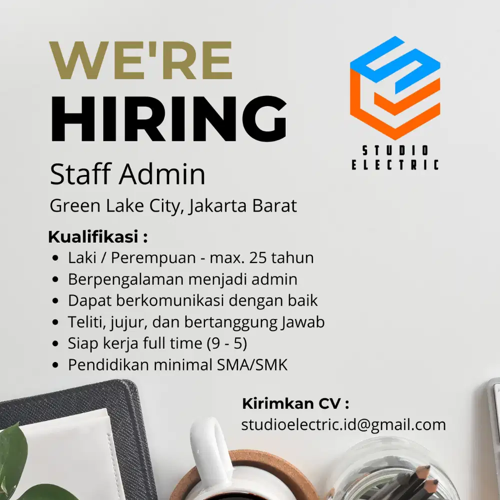 Lowongan Pekerjaan Admin Staff Online Shop n Offline Store