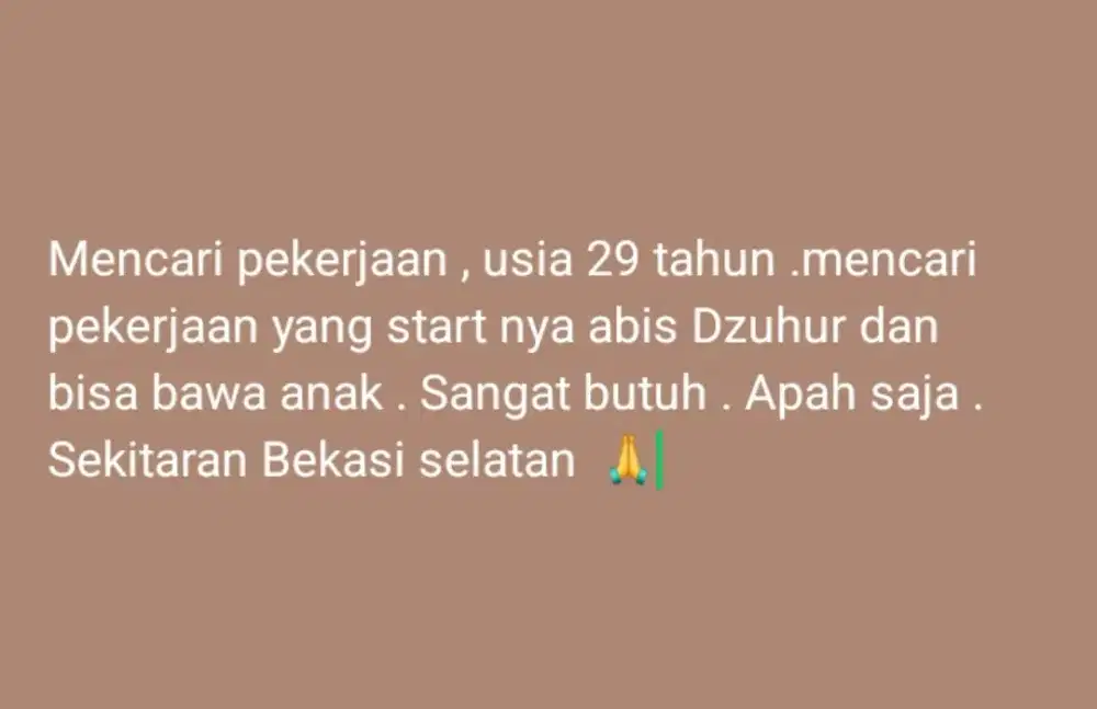 Mencari pekerjaan