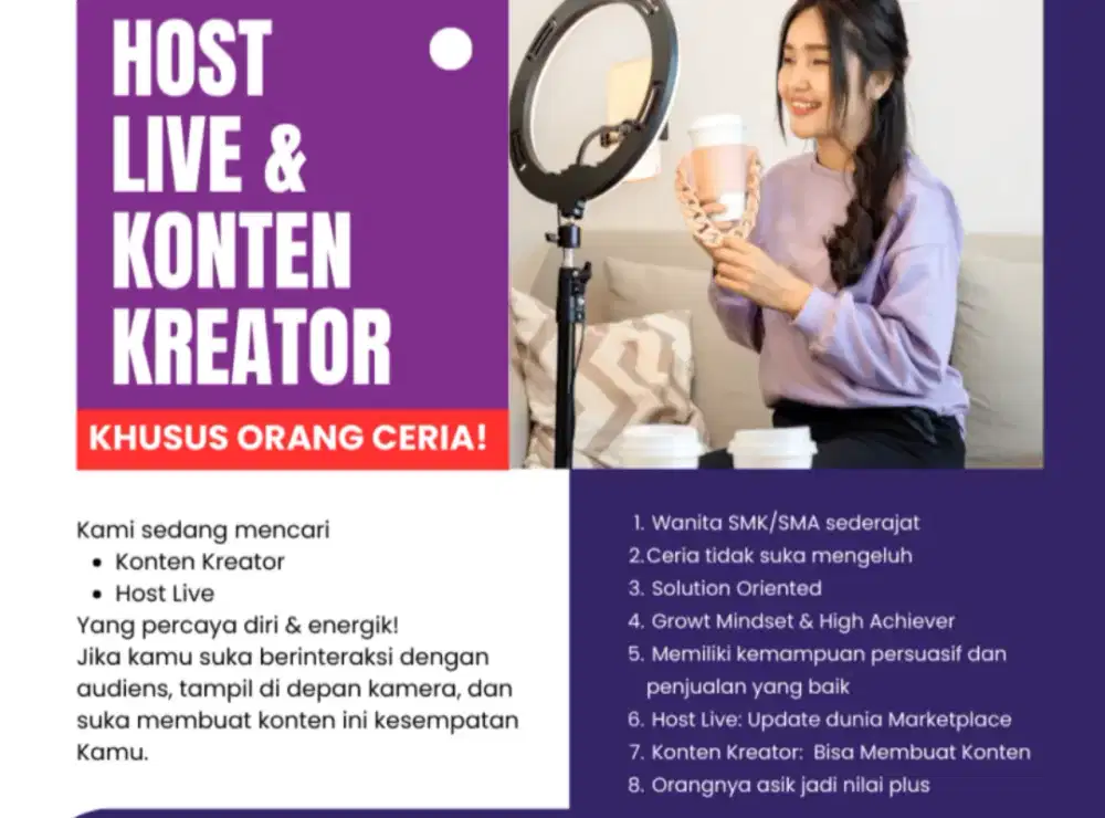 Lowongan Kerja Host Live