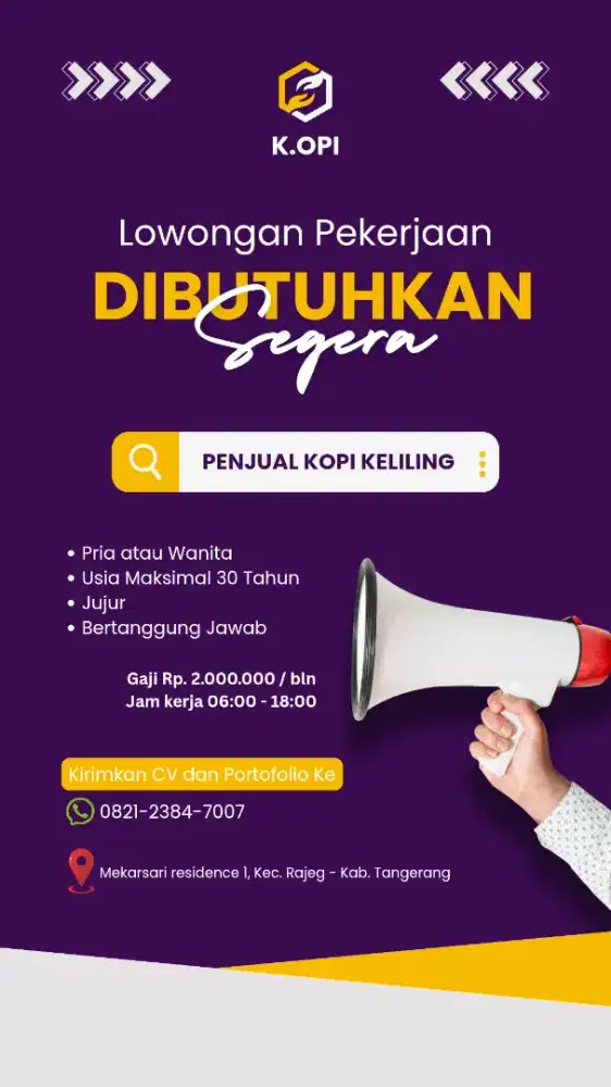 PENJUAL KOPI KELILING KEKINIAN
