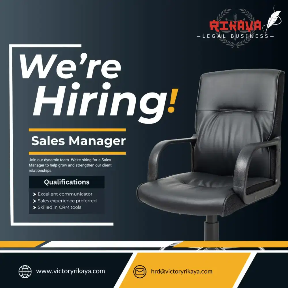 Dibutuhkan Sales Manager