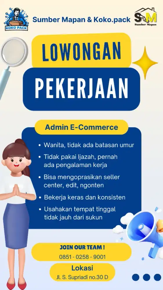 Di cari admin wanita operator on line
